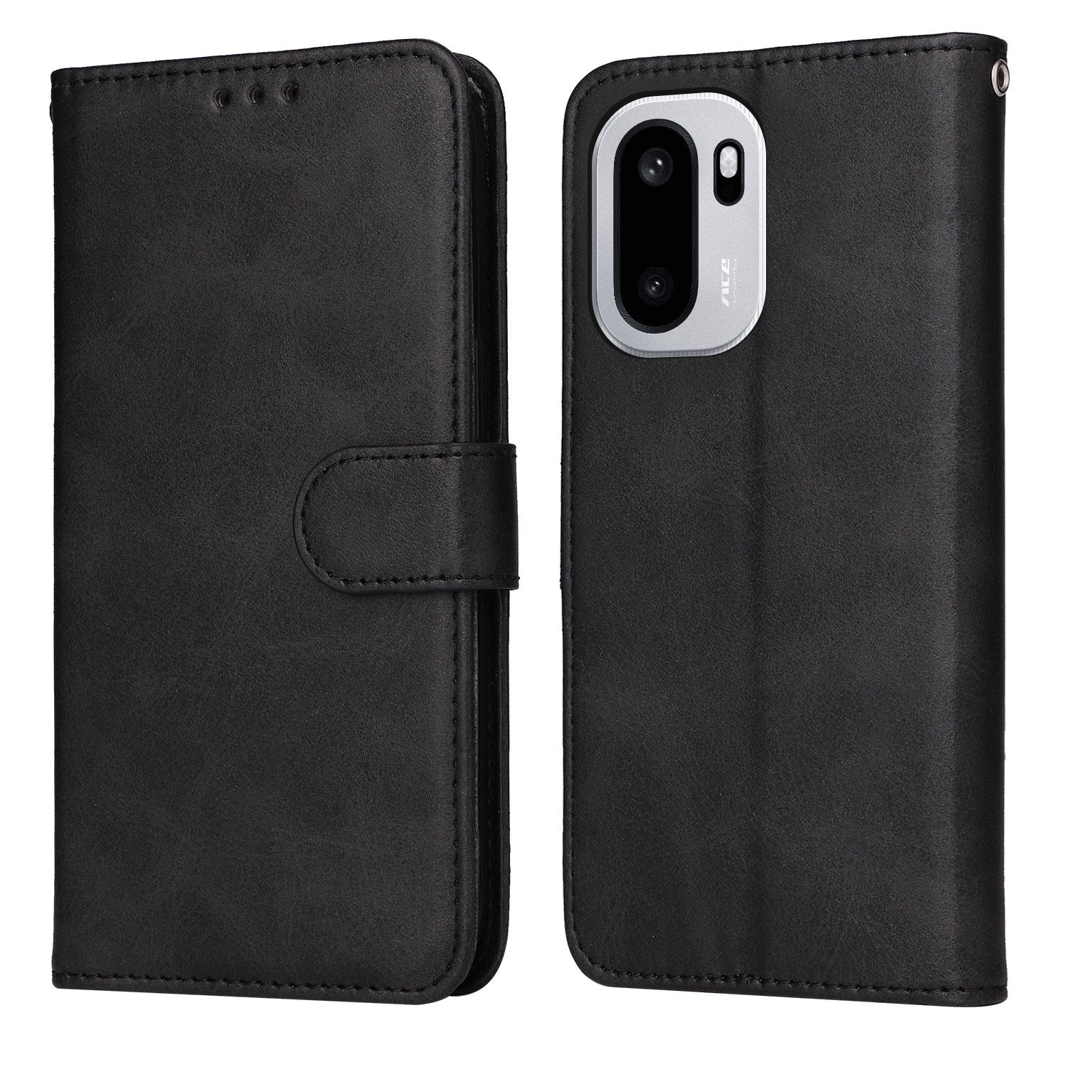 EIDERWOOD OnePlus 15R Kunstlæder Flip Cover m. Strop - Sort
