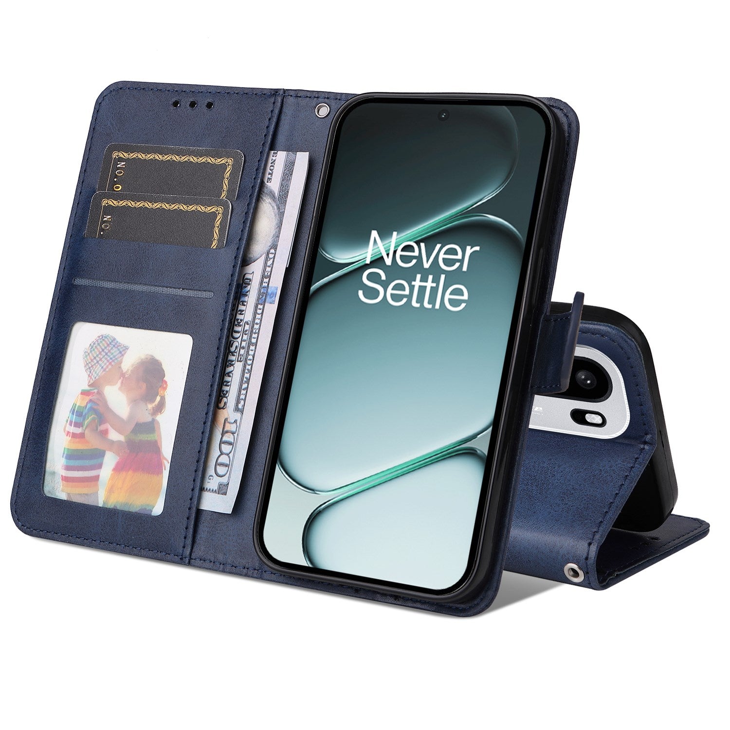 EIDERWOOD OnePlus 15R Kunstlæder Flip Cover m. Strop - Blå