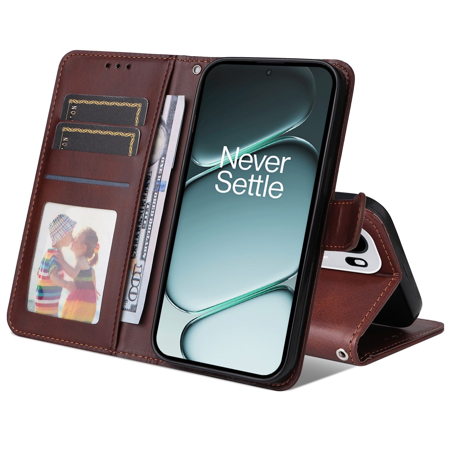 EIDERWOOD OnePlus 15R Kunstlæder Flip Cover m. Strop - Brun