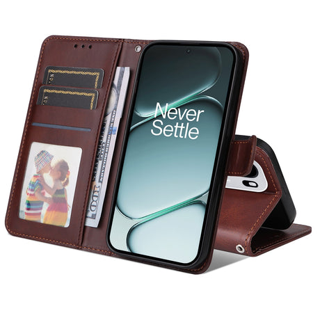 EIDERWOOD OnePlus 15R Kunstlæder Flip Cover m. Strop - Brun