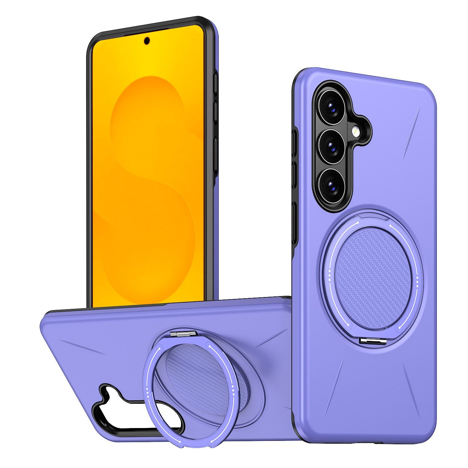 Samsung Galaxy S26 EIDERWOOD Hybrid Plast Cover m. Roterende Kickstand - Lilla