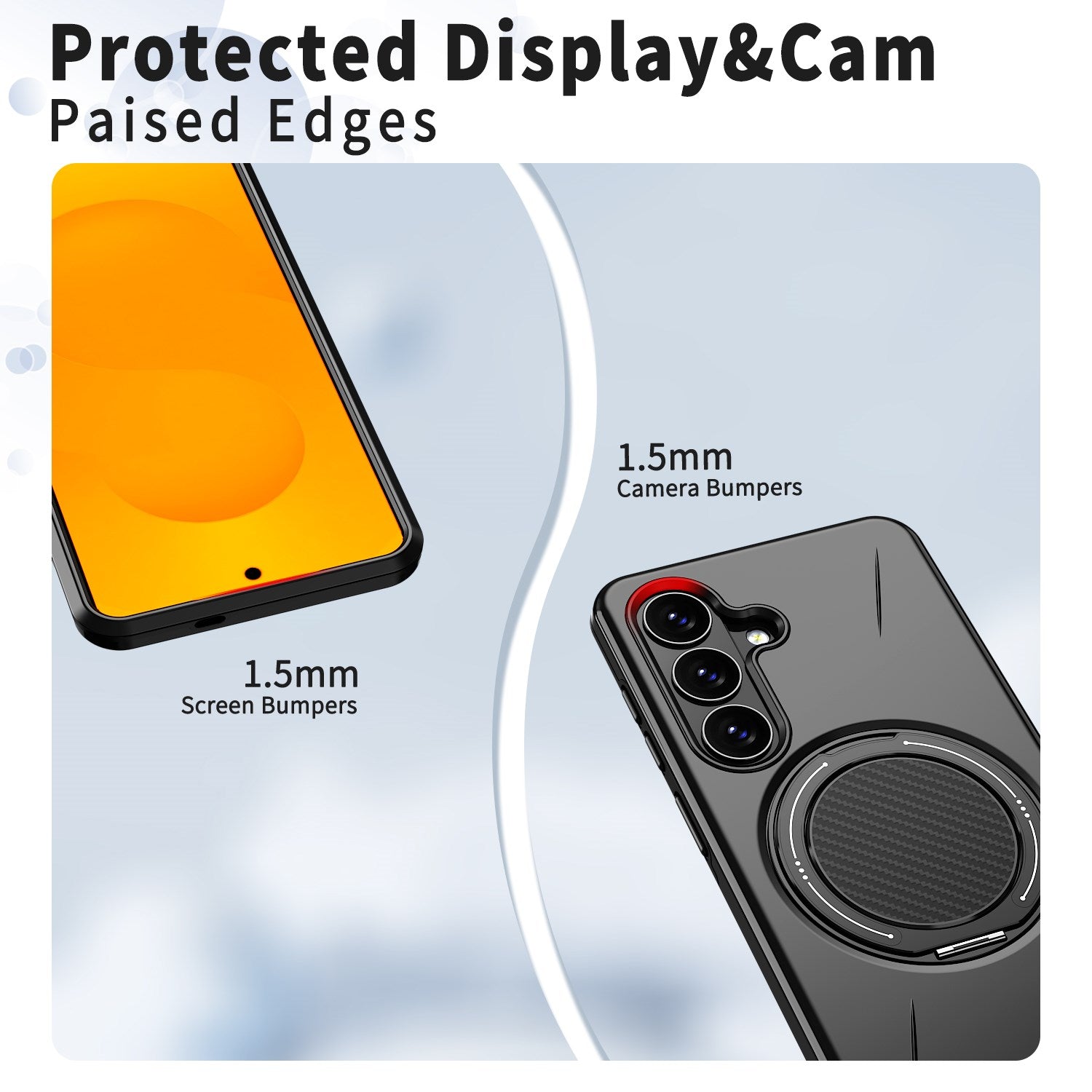 Samsung Galaxy S26 EIDERWOOD Hybrid Plast Cover m. Roterende Kickstand - Sort