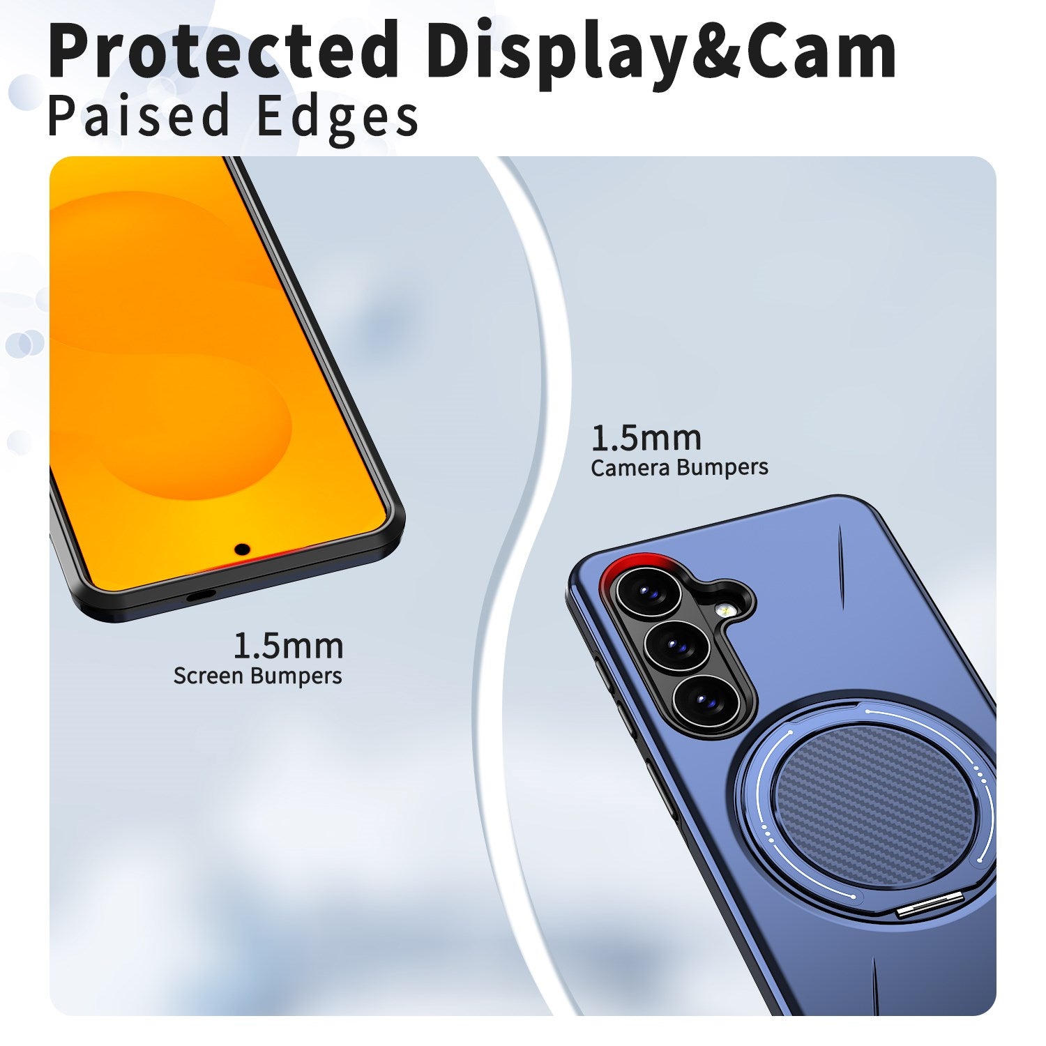 Samsung Galaxy S26 EIDERWOOD Hybrid Plast Cover m. Roterende Kickstand - Blå
