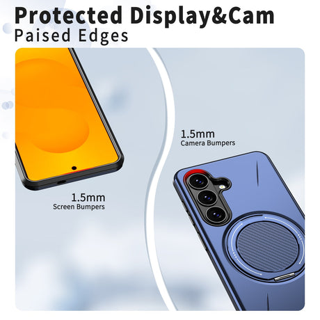 Samsung Galaxy S26 EIDERWOOD Hybrid Plast Cover m. Roterende Kickstand - Blå