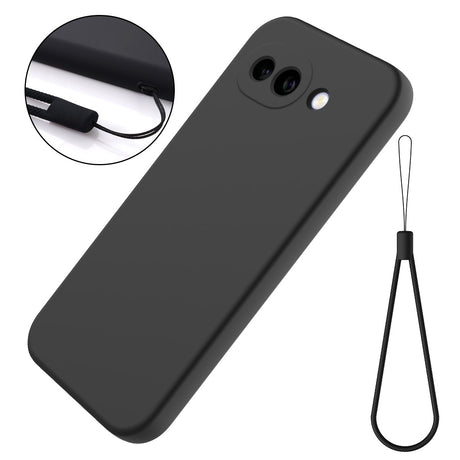 Google Pixel 10a EIDERWOOD Foret Silikone Cover m. Strop - Sort
