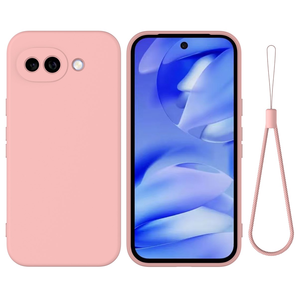 Google Pixel 10a EIDERWOOD Foret Silikone Cover m. Strop - Lyserød