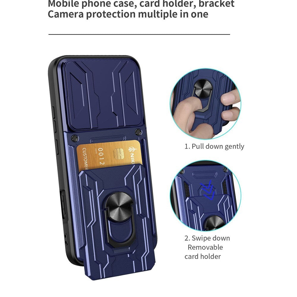OPPO Find X9 Pro EIDERWOOD Håndværkercover m. 360° Roterbar Camslider / Kickstand / Kortholder - Sort