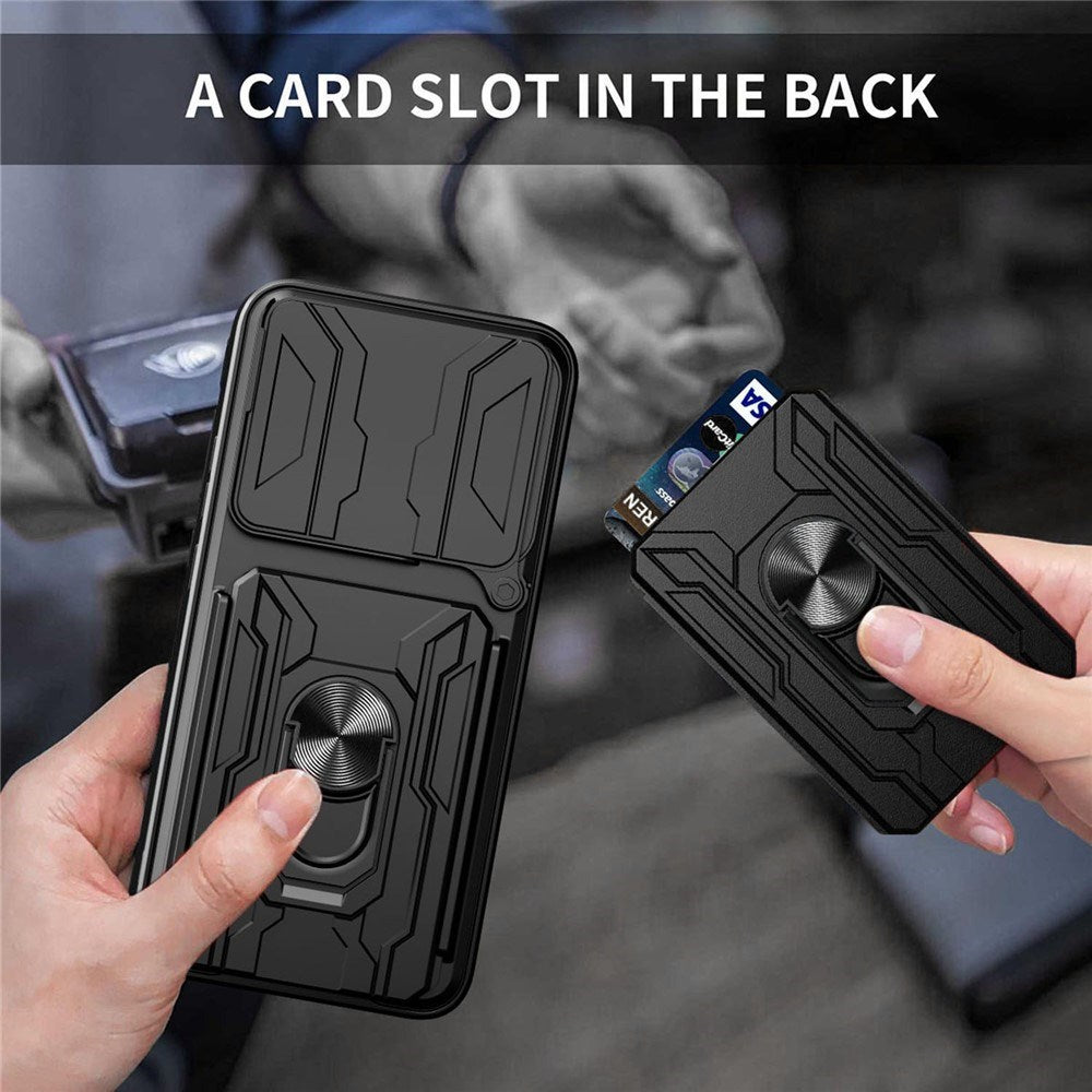 OPPO Find X9 Pro EIDERWOOD Håndværkercover m. 360° Roterbar Camslider / Kickstand / Kortholder - Rose Gold