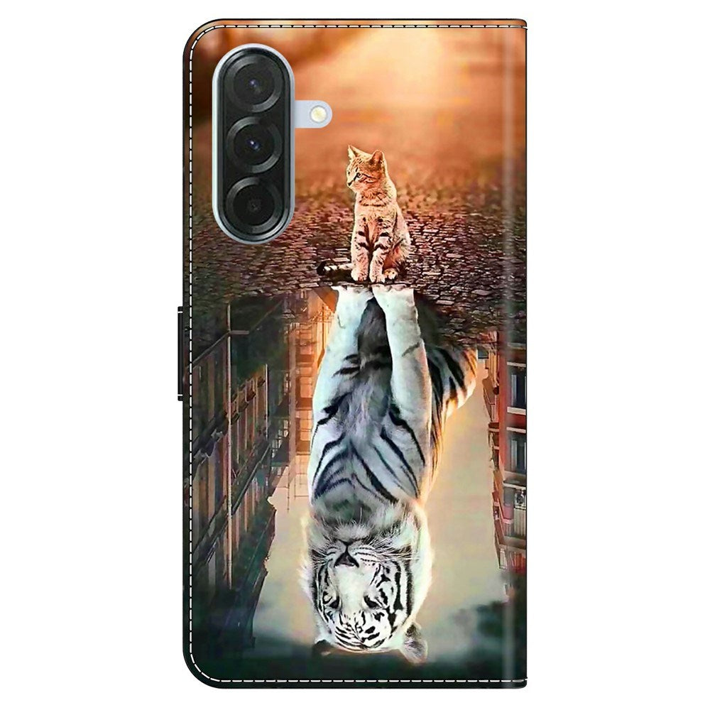 Samsung Galaxy A37 EIDERWOOD Flipcover m. Kortholder & Ståfunktion - Kat & Tiger
