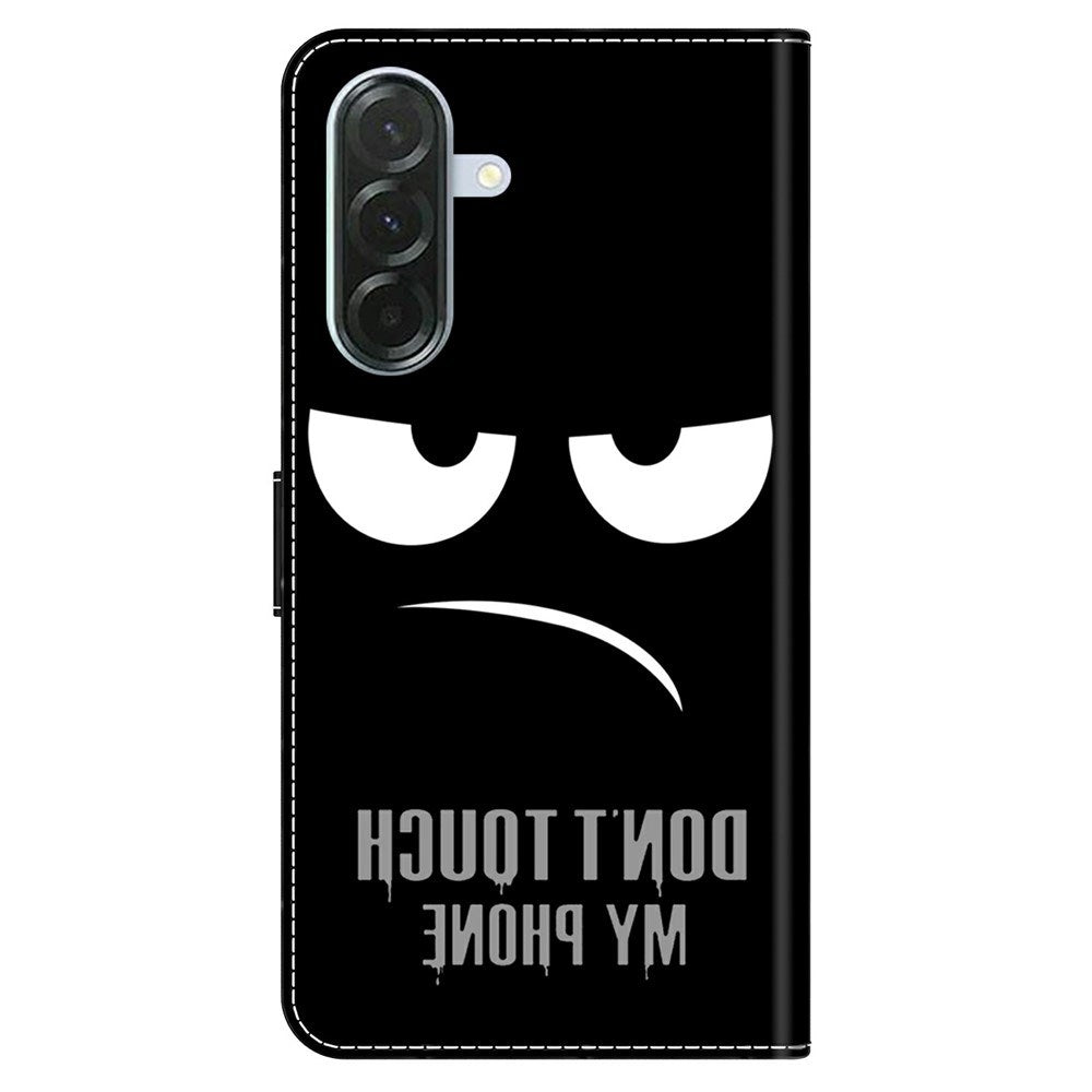 Samsung Galaxy A57 EIDERWOOD Flipcover m. Kortholder & Ståfunktion - "Don't Touch My Phone"