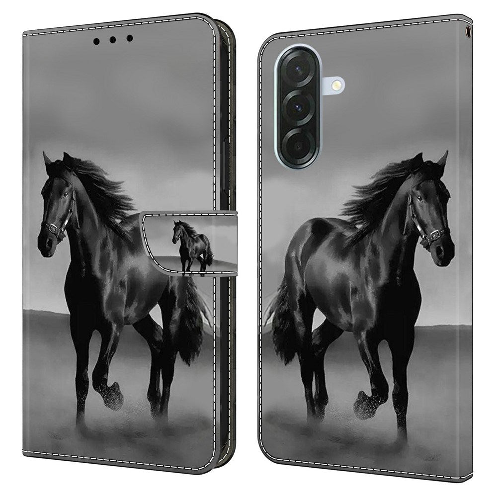 Samsung Galaxy A57 EIDERWOOD Flipcover m. Kortholder & Ståfunktion - Hest