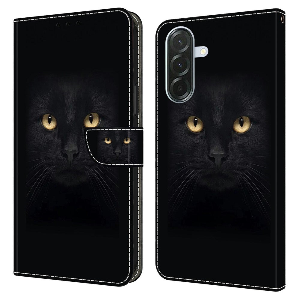 Samsung Galaxy A57 EIDERWOOD Flipcover m. Kortholder & Ståfunktion - Sort Kat