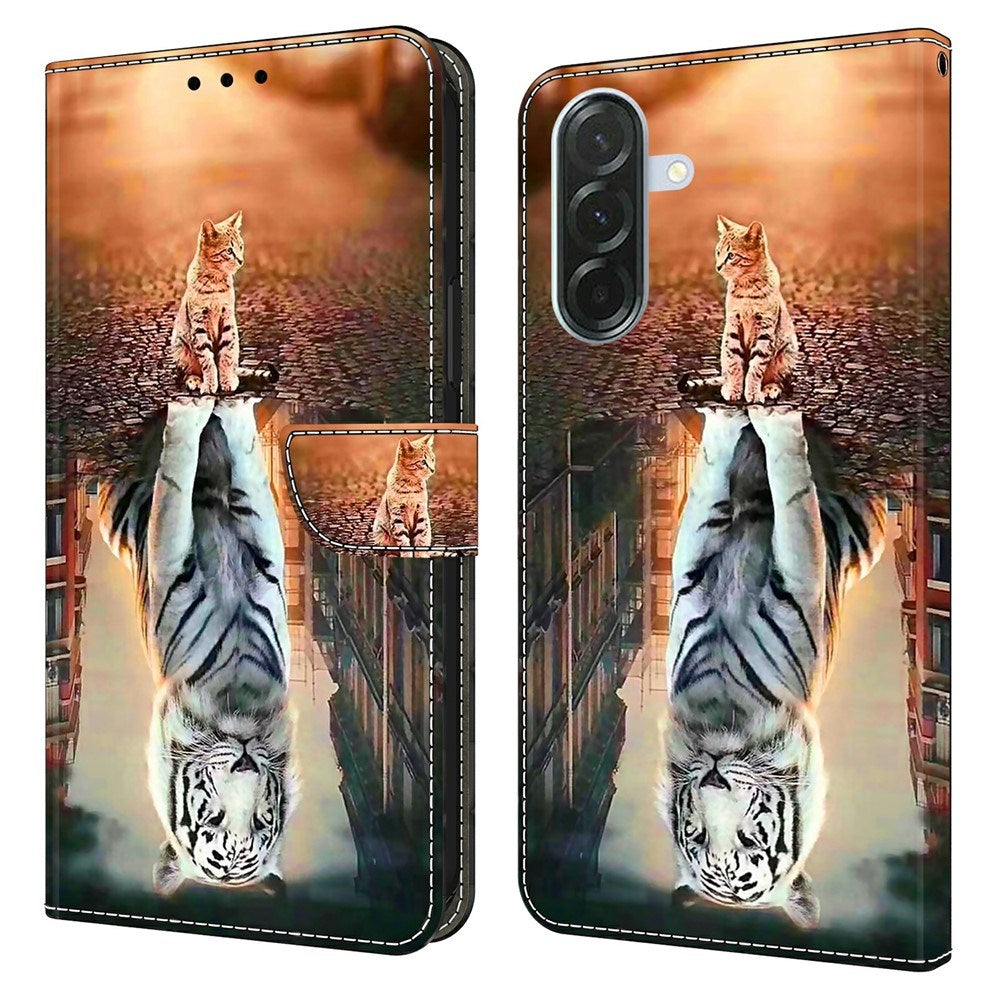 Samsung Galaxy A57 EIDERWOOD Flipcover m. Kortholder & Ståfunktion - Kat & Tiger