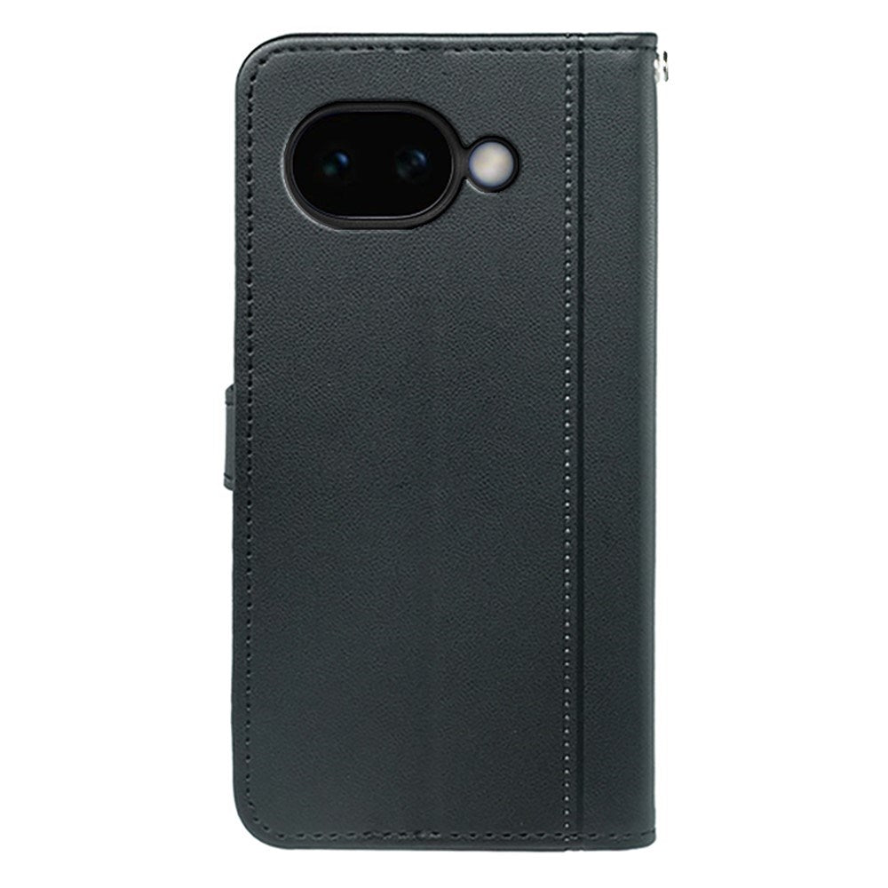 Google Pixel 10a EIDERWOOD Kunstlæder Flip Cover m. Kortholder & Ståfunktion - Sort