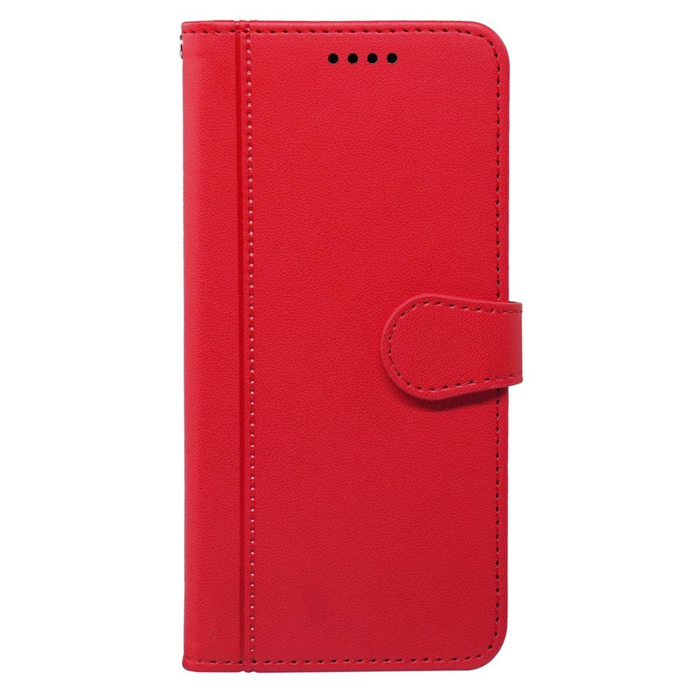 Google Pixel 10a EIDERWOOD Kunstlæder Flip Cover m. Kortholder & Ståfunktion - Rød