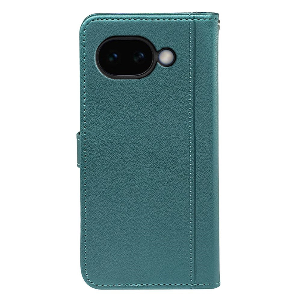 Google Pixel 10a EIDERWOOD Kunstlæder Flip Cover m. Kortholder & Ståfunktion - Grøn
