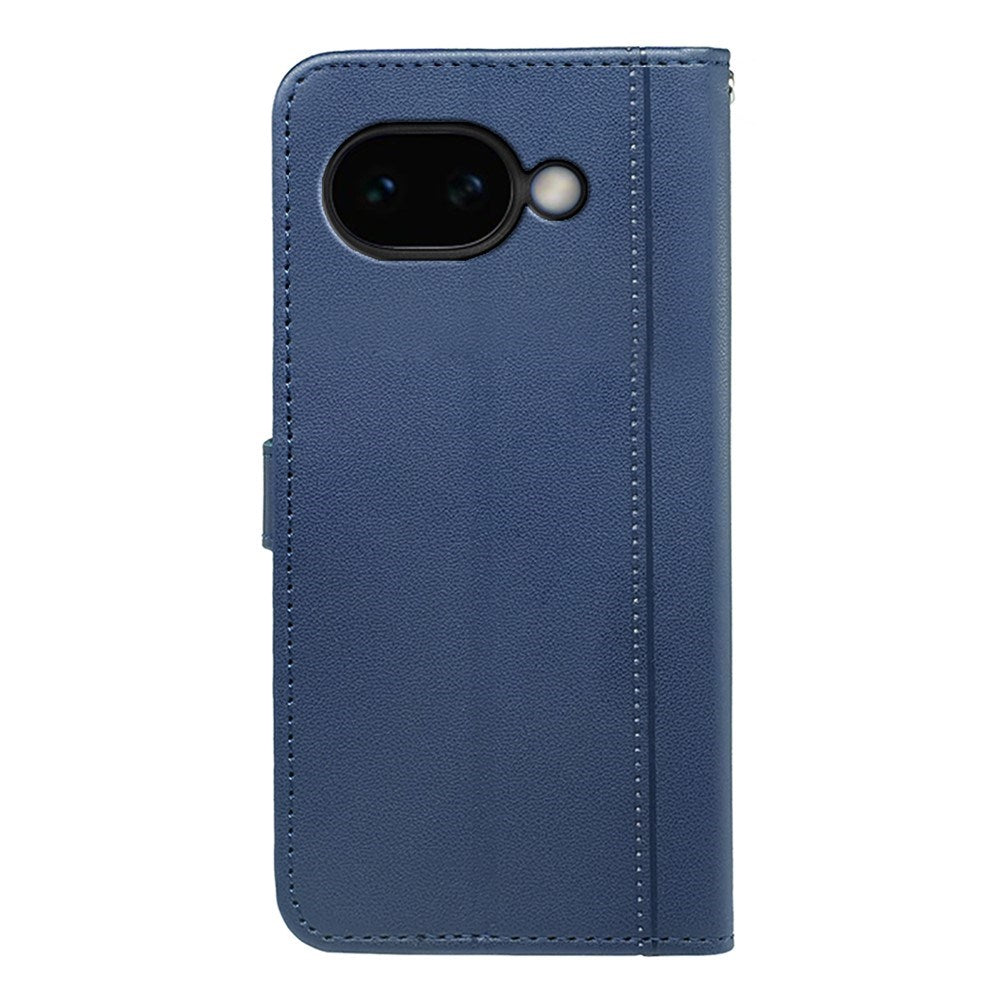 Google Pixel 10a EIDERWOOD Kunstlæder Flip Cover m. Kortholder & Ståfunktion - Blå