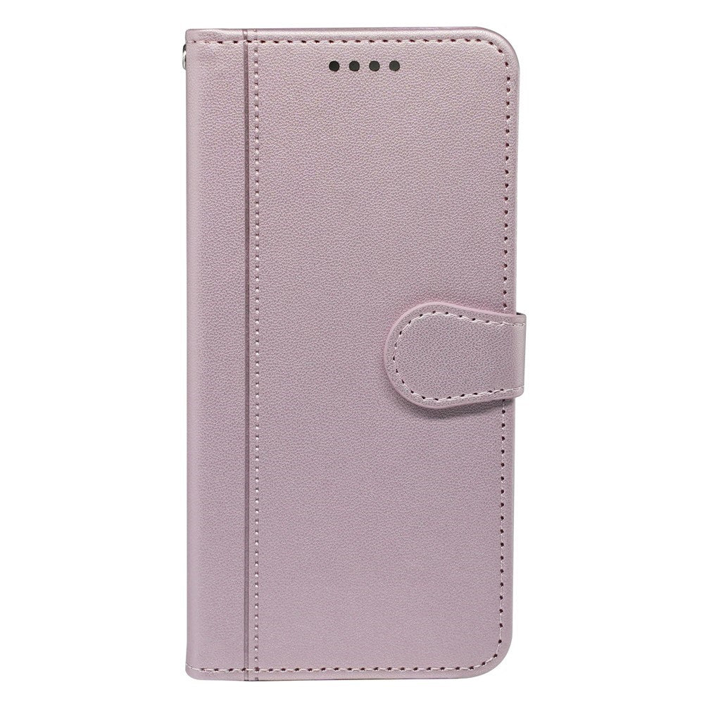Google Pixel 10a EIDERWOOD Kunstlæder Flip Cover m. Kortholder & Ståfunktion - Rose Gold