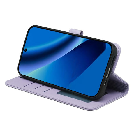 Google Pixel 10a EIDERWOOD Kunstlæder Flip Cover m. Kortholder & Ståfunktion - Lilla