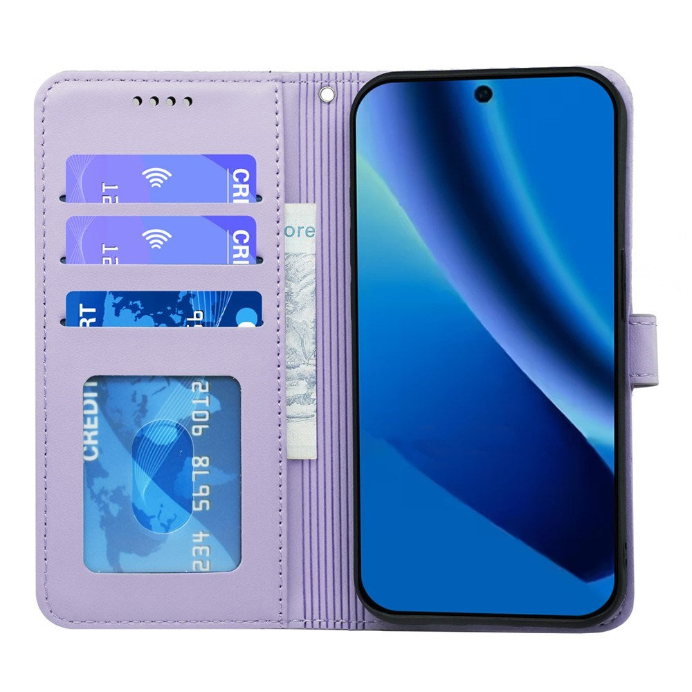 Google Pixel 10a EIDERWOOD Kunstlæder Flip Cover m. Kortholder & Ståfunktion - Lilla