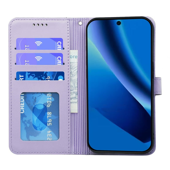 Google Pixel 10a EIDERWOOD Kunstlæder Flip Cover m. Kortholder & Ståfunktion - Lilla