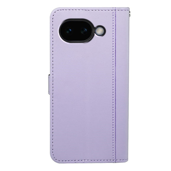 Google Pixel 10a EIDERWOOD Kunstlæder Flip Cover m. Kortholder & Ståfunktion - Lilla
