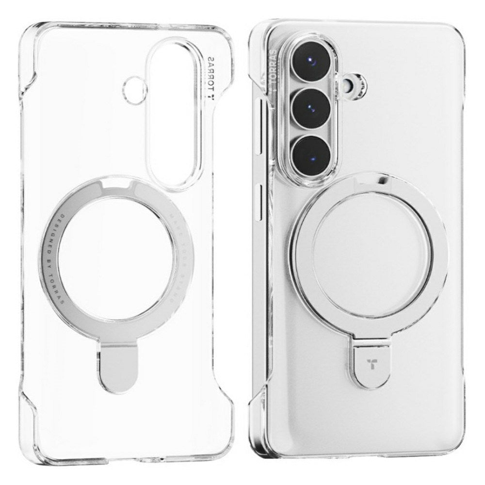 Samsung Galaxy S26 TORRAS Ostand Q1 Slim Hårdt Plast Cover m. Kickstand - MagSafe Kompatibel - Gennemsigtig