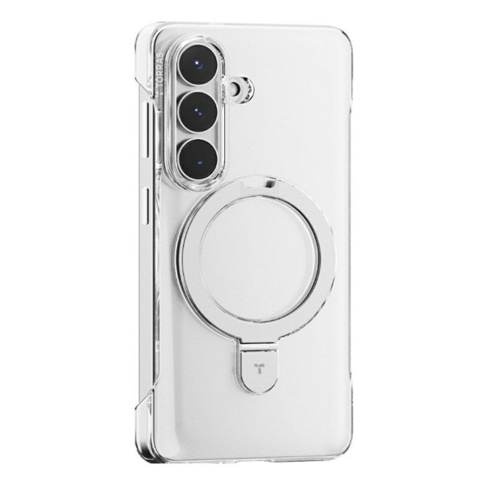 Samsung Galaxy S26 TORRAS Ostand Q1 Slim Hårdt Plast Cover m. Kickstand - MagSafe Kompatibel - Gennemsigtig