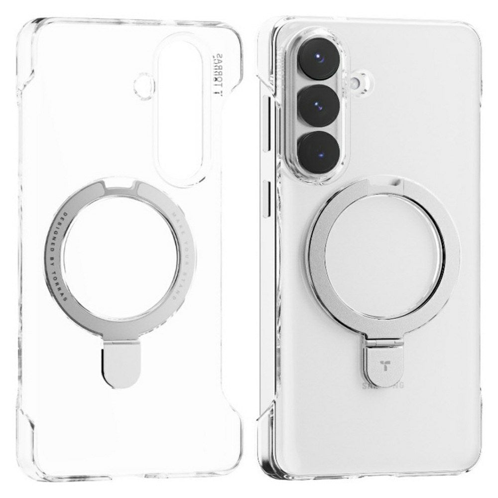 Samsung Galaxy S26+ (Plus) TORRAS Ostand Q1 Slim Hårdt Plast Cover m. Kickstand - MagSafe Kompatibel - Gennemsigtig