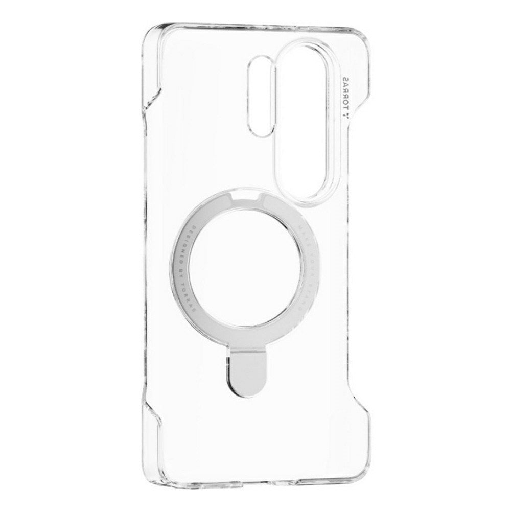 Samsung Galaxy S26 Ultra TORRAS Ostand Q1 Slim Hårdt Plast Cover m. Kickstand - MagSafe Kompatibel - Gennemsigtig