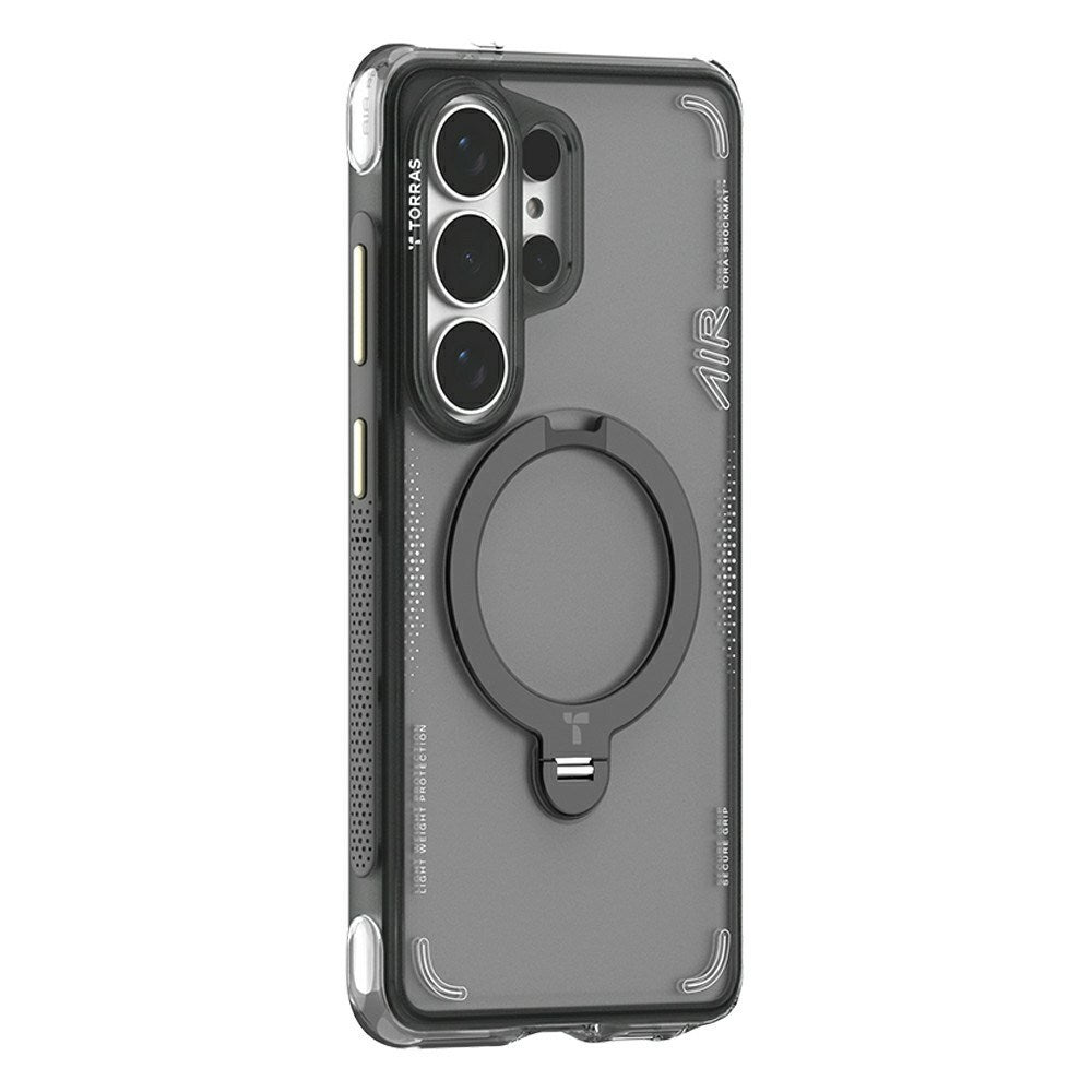 Samsung Galaxy S26 Ultra TORRAS Ostand Q3 Air Hybrid Plast Cover m. Kickstand - MagSafe Kompatibel - Sort