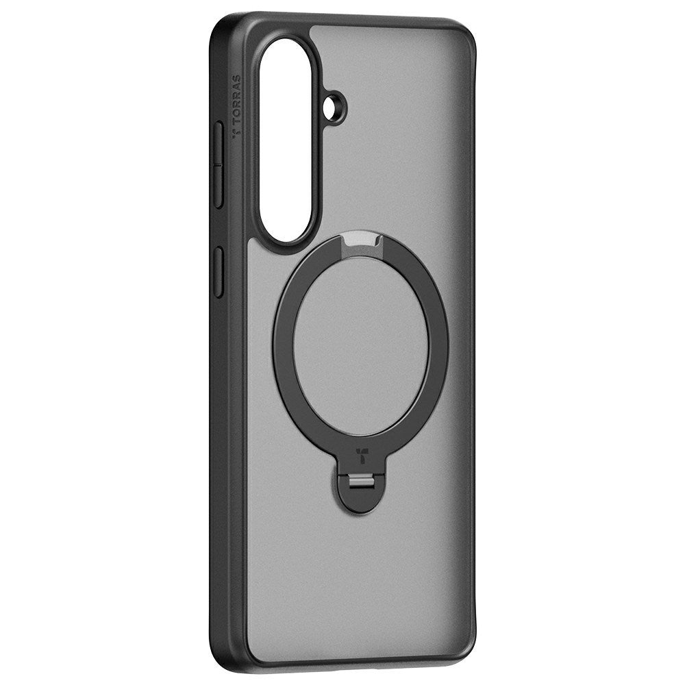 Samsung Galaxy S26+ (Plus) TORRAS Ostand Q3 Spin Hybrid Plast Cover m. Kickstand - MagSafe Kompatibel - Sort