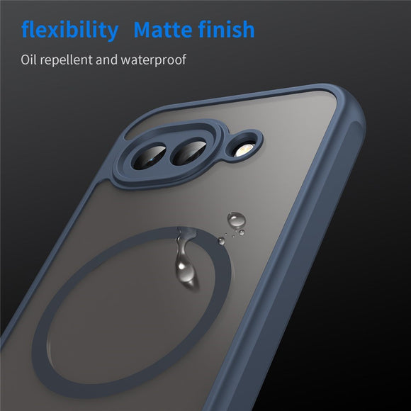 Google Pixel 10a EIDERWOOD Mat Hybrid Plast Cover - MagSafe Kompatibel - Blå