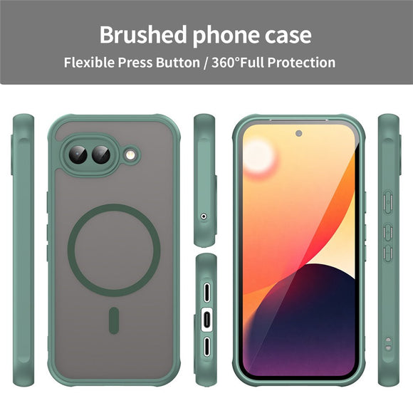 Google Pixel 10a EIDERWOOD Mat Hybrid Plast Cover - MagSafe Kompatibel - Grøn
