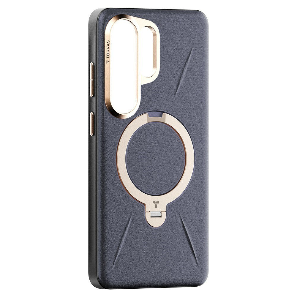Samsung Galaxy S26 Ultra TORRAS Ostand Q3 VegSkin Kunstlæder Cover m. Kickstand - MagSafe Kompatibel - Blå