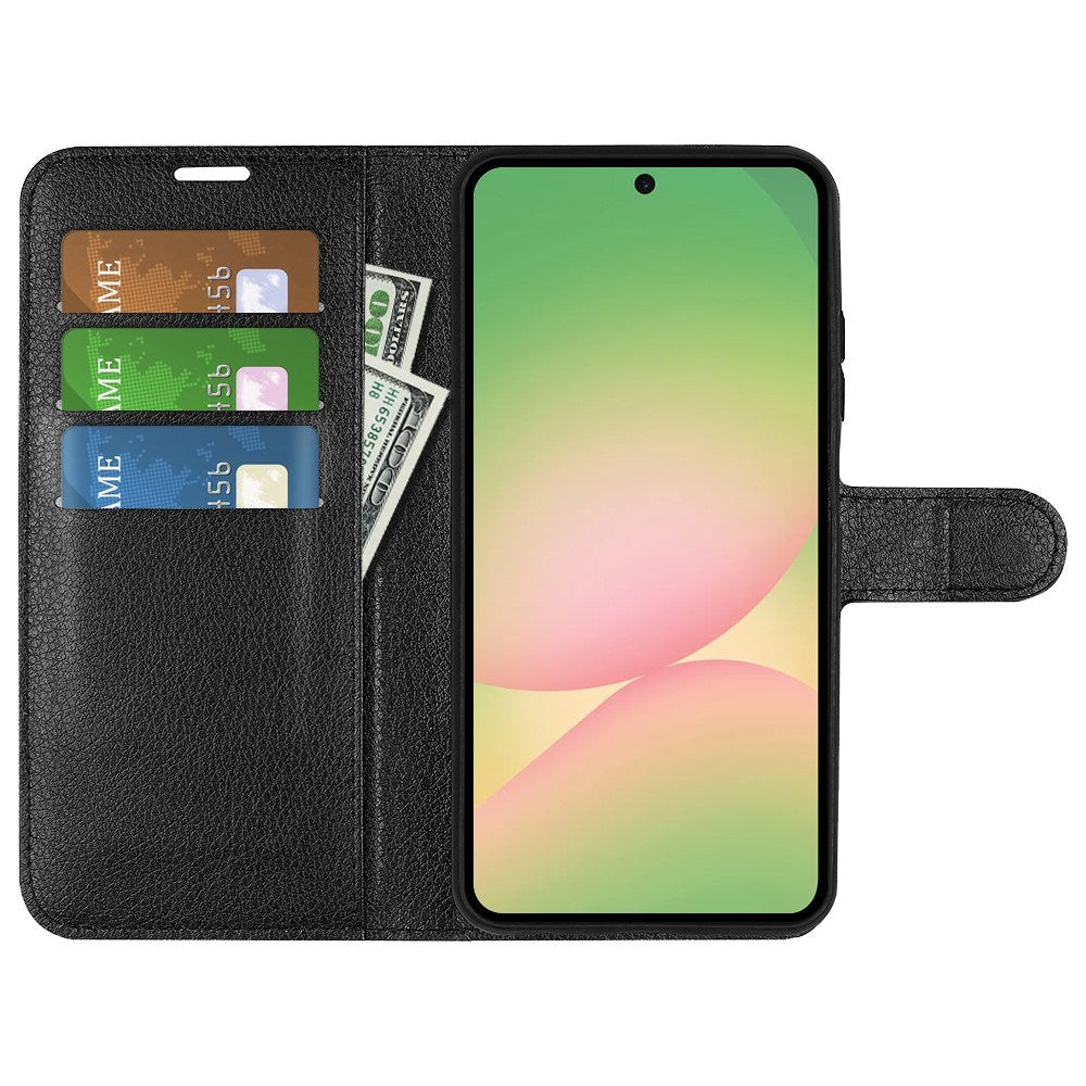 EIDERWOOD Samsung Galaxy A57 Kunstlæder Flip Cover m. Kortholder & Ståfunktion - Sort