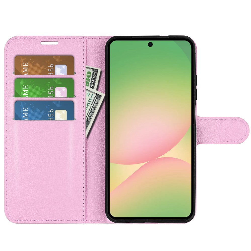 EIDERWOOD Samsung Galaxy A57 Kunstlæder Flip Cover m. Kortholder & Ståfunktion - Lyserød