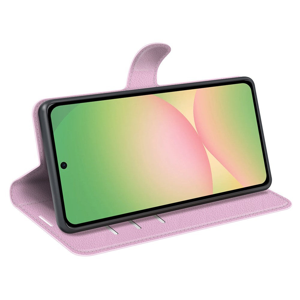 EIDERWOOD Samsung Galaxy A57 Kunstlæder Flip Cover m. Kortholder & Ståfunktion - Lyserød