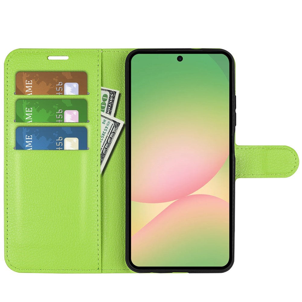 EIDERWOOD Samsung Galaxy A57 Kunstlæder Flip Cover m. Kortholder & Ståfunktion - Grøn