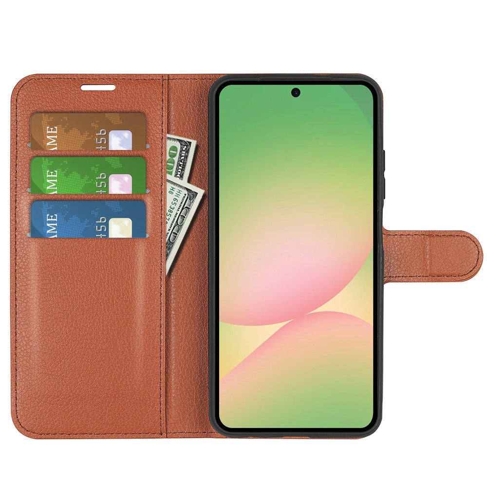 EIDERWOOD Samsung Galaxy A57 Kunstlæder Flip Cover m. Kortholder & Ståfunktion - Brun