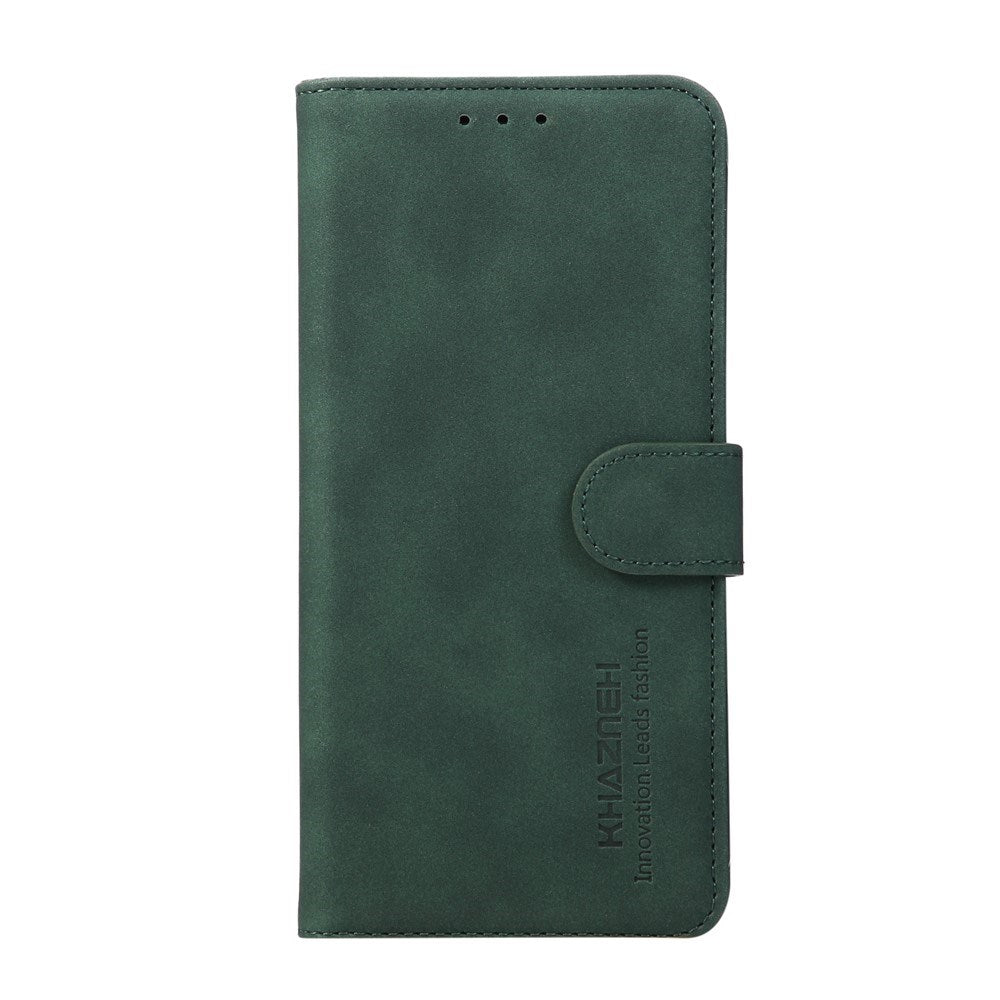 Samsung Galaxy A37 Kunstlæder Flipcover m. Kortholder - Mørkegrøn