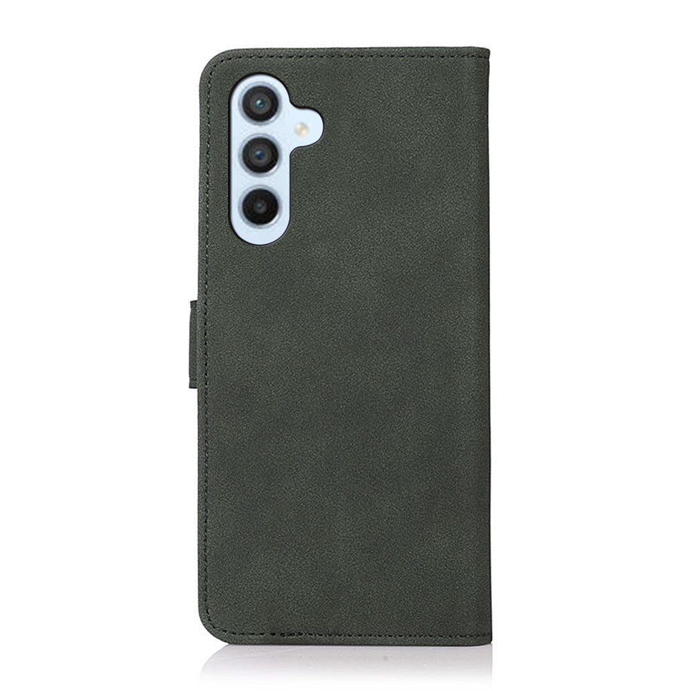 Samsung Galaxy A57 Kunstlæder Flipcover m. Kortholder - Mørkegrøn