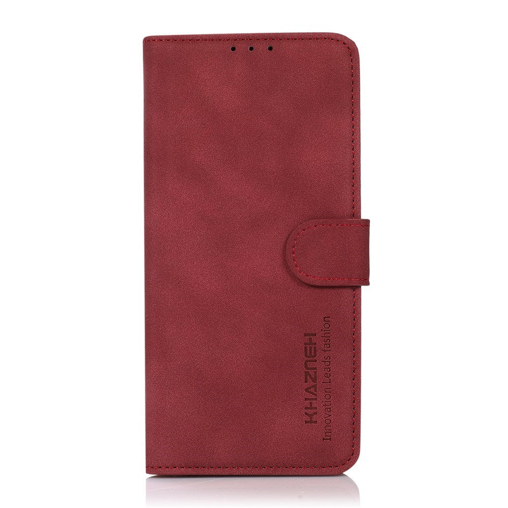 Samsung Galaxy A57 Kunstlæder Flipcover m. Kortholder - Rød