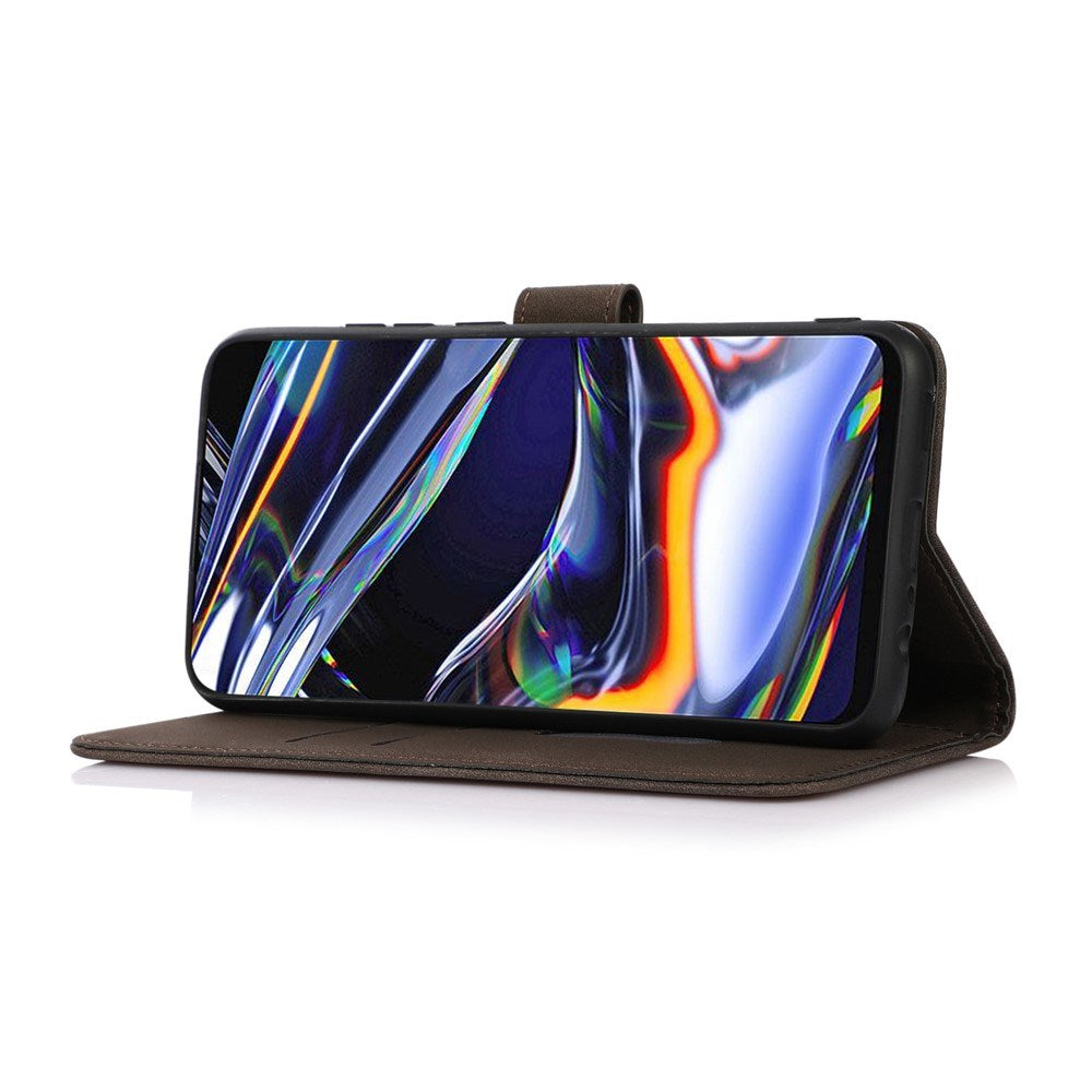 Samsung Galaxy A57 Kunstlæder Flipcover m. Kortholder - Brun