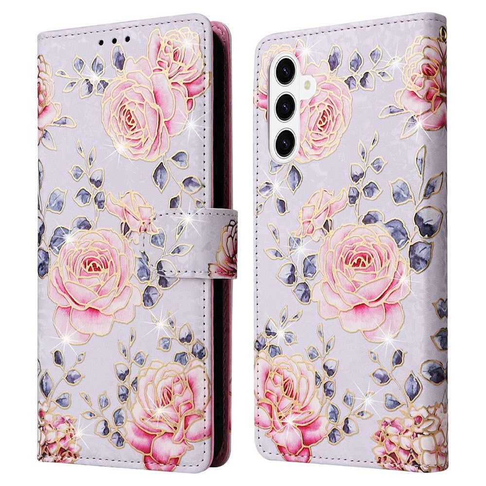 Samsung Galaxy S26 EIDERWOOD Kunstlæder Flip Cover m. Blomster - Roser