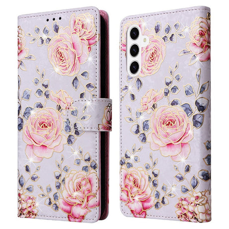 Samsung Galaxy S26 EIDERWOOD Kunstlæder Flip Cover m. Blomster - Roser