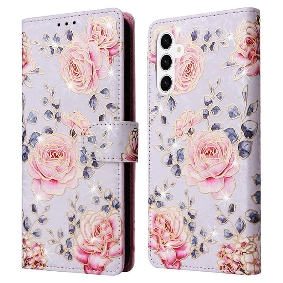 Samsung Galaxy S26 EIDERWOOD Kunstlæder Flip Cover m. Blomster - Roser