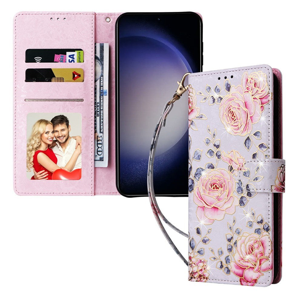 Samsung Galaxy S26 EIDERWOOD Kunstlæder Flip Cover m. Blomster - Roser