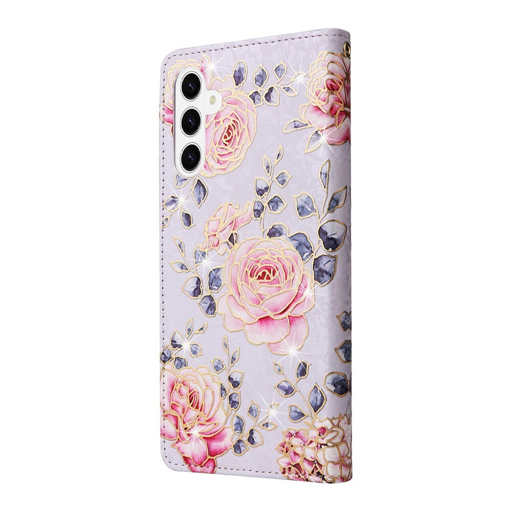 Samsung Galaxy S26 EIDERWOOD Kunstlæder Flip Cover m. Blomster - Roser