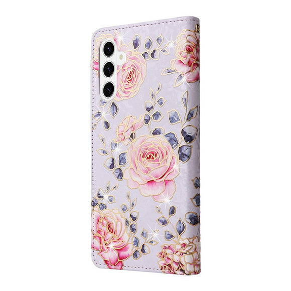 Samsung Galaxy S26 EIDERWOOD Kunstlæder Flip Cover m. Blomster - Roser